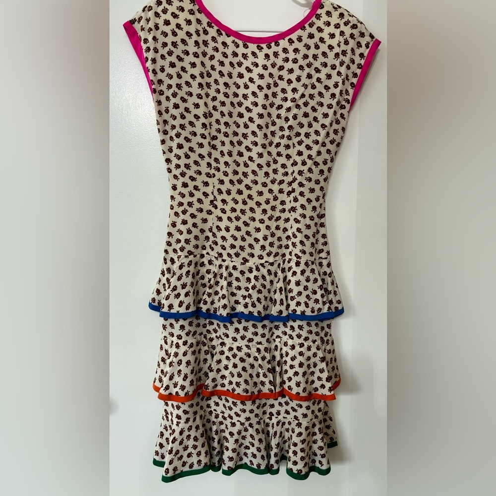 Vintage Designer Miss O by Oscar de la Renta Silk Print Dress Size 4